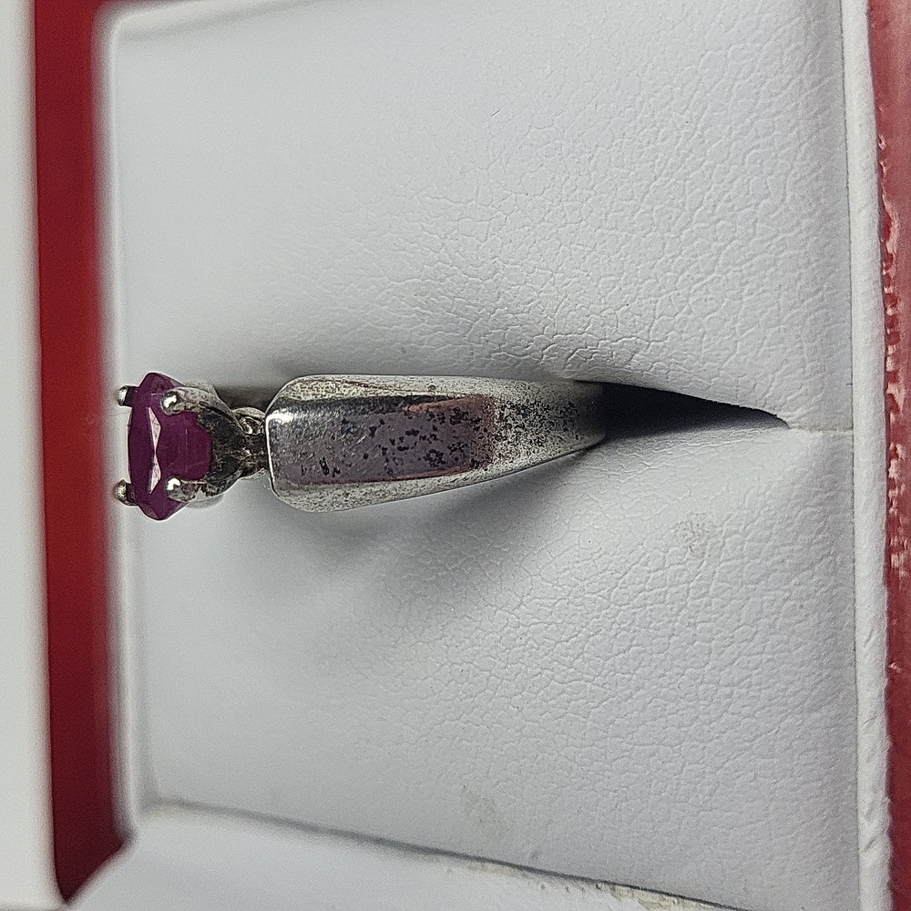 Sterling Silver Ruby Ring - image 3